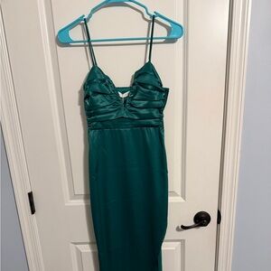 Chic Strapless Teal Dress